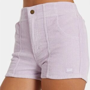 Hammies Powder Purple Corduroy High Waist Shorts
